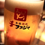 Honkaku Yakiniku Chifaja - 生ビール（クリアアサヒ）