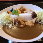 お食事処 げんき茶屋 - 味噌川ダムカレー 800円 美味しい❗️