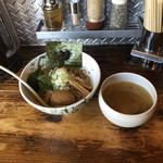 啜磨専科 - ザ・しおつけ麺　並」（880円）＋玉子（100円）