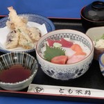 天ちら定食　TENPURA＆SASHIMI　BOWL