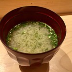 すし佐竹 - 13. しめの味噌汁がしみる