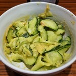 もつ焼 あぶさん - きゅうりの味噌和え