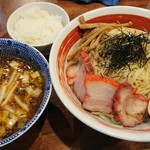 麺屋 悠 - 限定の"カレーつけそば(900円)"を特盛り(100円)にして、"味玉(100円)"を追加した♪
