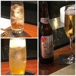 星期菜 白金 - 車で行きましたので主人は「ノンアルコールビール」、娘は「ジンジャーエール」、私は「杏子酒のソーダ割」を。