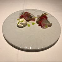 ラ ペ - ★9.5鰆の燻製　紅心大根のグレッグ　柚子クリームのエスプーマー
