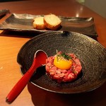 生粋 - ユッケのブルスケッタ