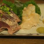 酒菜坊 橋蔵 - かつおたたき＆つぶ貝刺