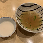 饗 くろ喜 - 味玉塩つけそば 麦湯割り（1,300円） 2018.12