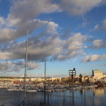 Nautilus - 夕暮れのアルゲーロ港越しの市内　綺麗な街ですね