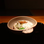 日本料理 幸庵 - 松葉蟹と淀大根、菜の花の蟹味噌焼き