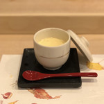 鮨いずみ - 紫蘇梅肉の茶碗蒸し