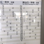 Jikaseimen Chuukasoba Imazato - 防府駅の時刻表