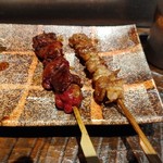 婆娑羅 - レバー、鶏皮たれ