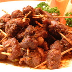 Stir-fried skewered lamb with silk road spices