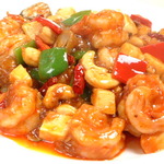 Spicy stir-fried peeled shrimp