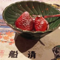 屋形船 品川 船清 - 「苺のミント添え」デザート