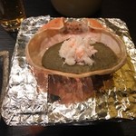 二代目 梅太郎 - かにみそ甲羅焼き