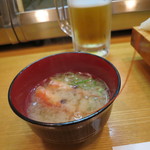 魚河岸 ひかり寿司 - 海老頭の味噌汁(2019年1月)