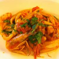 Ristorante IL FIGO INGORDO - ブシアーティ 赤エビとルーコラ