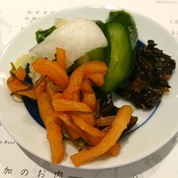 しゃぶしゃぶ 山笑ふ 銀座店 - お漬け物も美味しいです