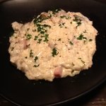 ポルチーニと燻製ベーコンのリゾット♪