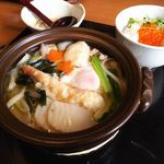 Aji No Mingei - 鍋焼きうどん+ミニイクラ丼