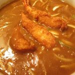 番馬亭 - エビフライカレーうどん ￥１０５０