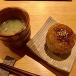 地葉 - 2018.12.  焼きおにぎり ＆ 鶏スープ