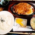 味処 新町 - ポークステーキ定食1,200円