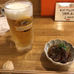 居酒屋山さん - ビールとイカ大根