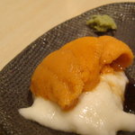 割烹　魚先 - 山芋のウニ添え