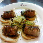 洋食 三浦亭 - 三浦亭　カキのベーコン巻き