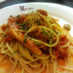 洋食 三浦亭 - ズワイガニのトマトクリームスパゲティー