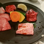 焼肉　鶴橋 - つるはし定食の肉（定食は1580円2018年12月）