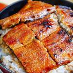 うなふじ - うなぎ丼(特) ご飯大盛り アップ