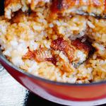 うなふじ - うなぎ丼(特) ご飯大盛り 中の鰻