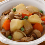 Boiled meat and potatoes