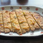 ここちカフェむすびの - ここち蒸しセットの和風ピザ（ネギ味噌味）