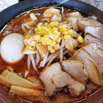 太麺 太郎 - 辛みそラーメン（並）５辛   味玉チャーシュー追加