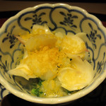 もと井 - 蒸し飯とゆり根、自家製からすみ掛け