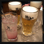 Sumibikushiyakitorijiro - 生ビール＆バイスサワー
