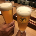 たこりき - 生ビール（ハートランド）650円で乾杯！