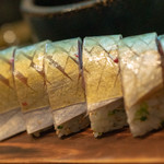 和食　七福神 - 2019.1 サバ寿司一本（1,500円）