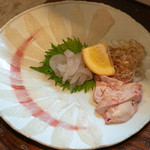 和食　七福神 - 2019.1 天草直送 皮はぎの造り 肝付（2,000円～）