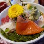 志のや - ◆『てんでんこ丼』「キラキラ春つげ丼」のミニ