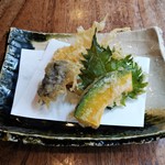 Hanana - お昼のセットB　季節の天ぷら盛合せ　