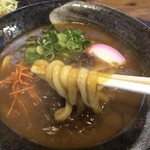 〇元 - カレーうどん 麺箸上げ