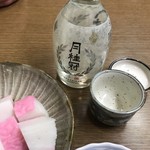 伏見　藪そば - 板わさと熱燗 月桂冠