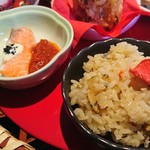 Ssaporo Modan Resutoran Erimo Tei - 紅御膳1,400円(税別)のつぶ飯