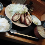 とんかつ桂 - チーズかつ定食1300円